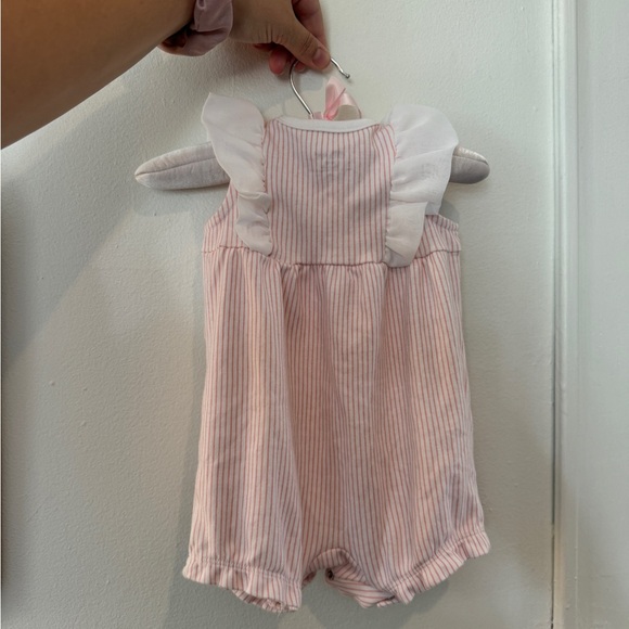 Little Me Strawberry Romper with Ruffle 3-6 months - Picture 2 of 6